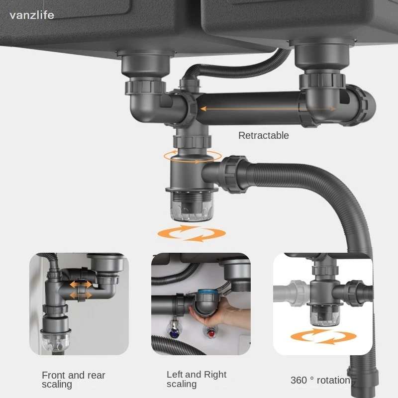 Kitchen Sink Drainer Set Veget - Home Improvement Kitchen บทวิจารณ์และราคา