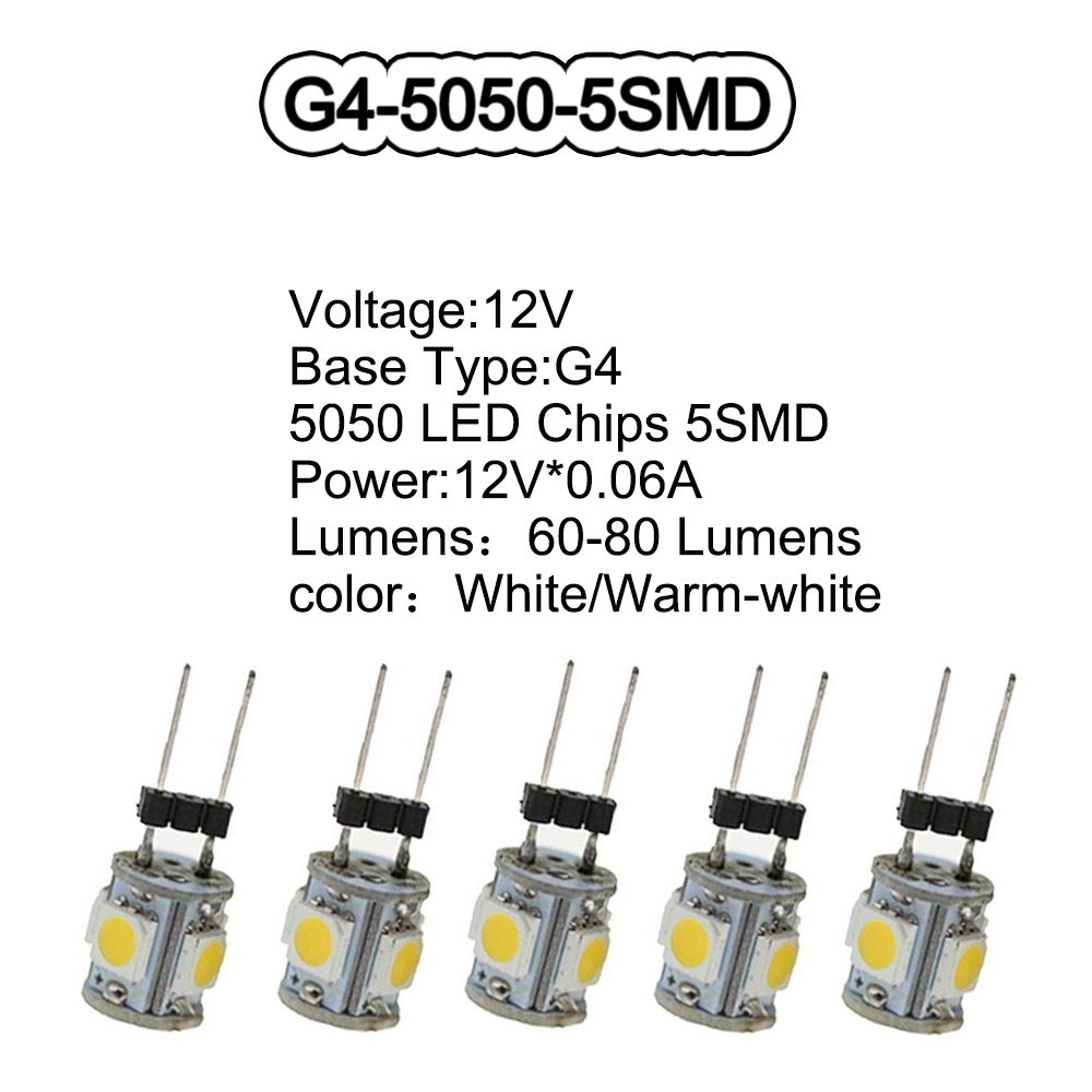 10pcs DC12V G4 5050 5 SMD LED  - Home Improvement Cars บทวิจารณ์และราคา