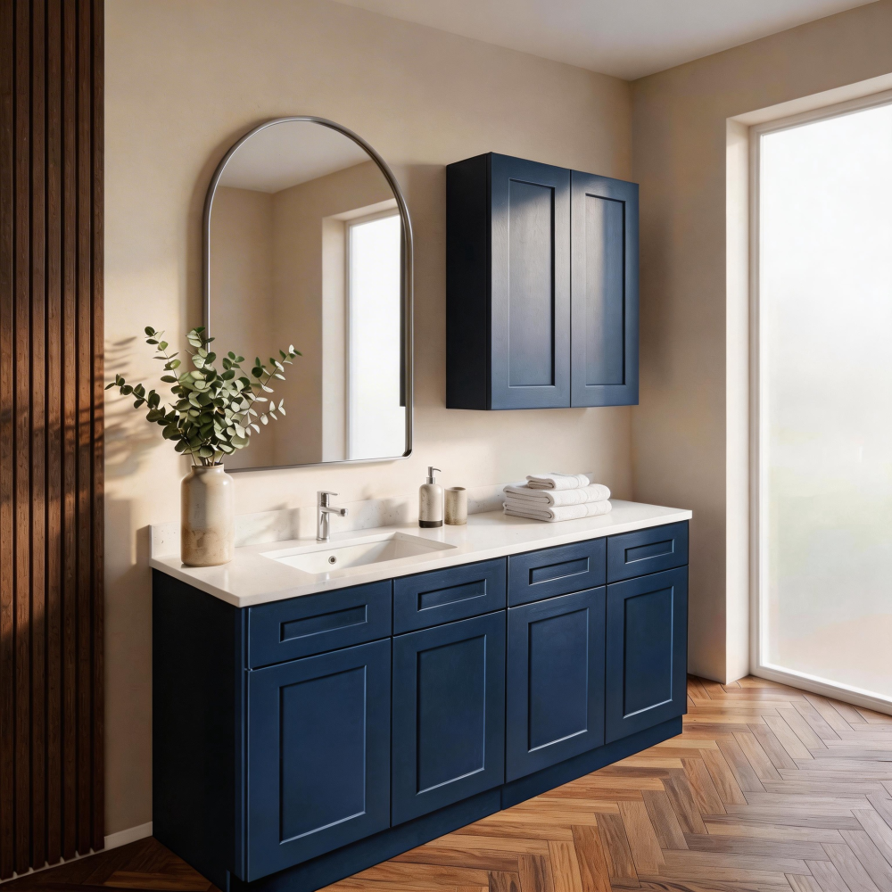Navy Blue Shaker Base Cabinet  - Home Improvement Kitchen บทวิจารณ์และราคา