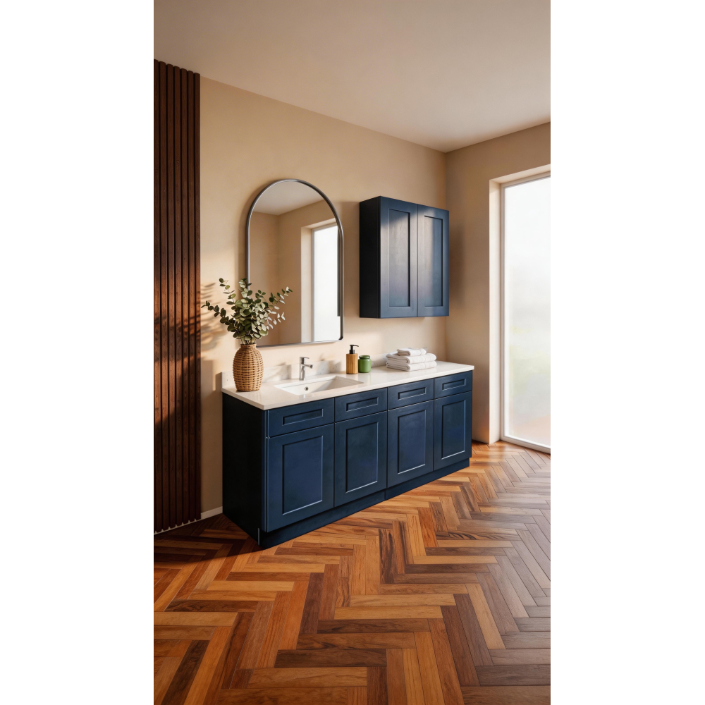 Navy Blue Shaker Base Cabinet  - Home Improvement Kitchen บทวิจารณ์และราคา